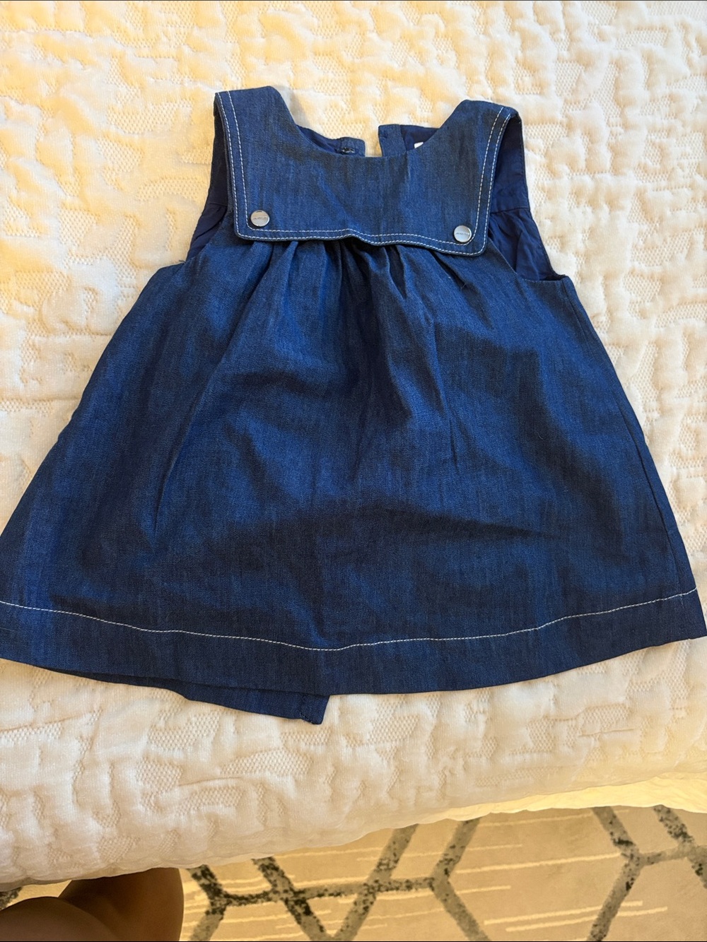 Denim Sailor-Style Baby Dress - Navy Blue jean jacadi